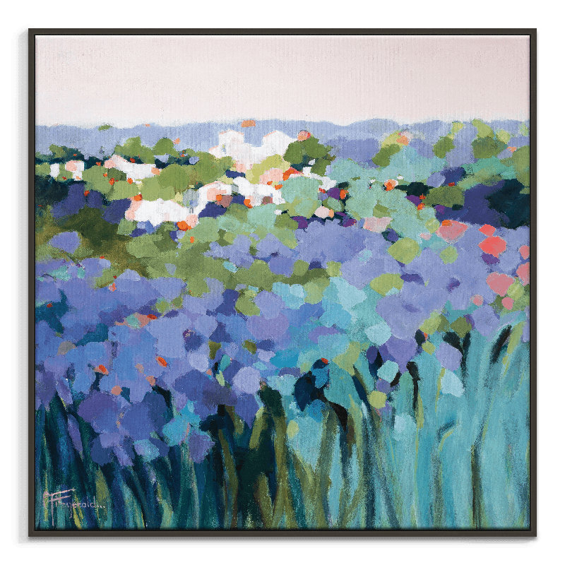 Complementary by Catherine Fitzgerald - Painting, 76cm H x 76cm W x 5cm D, Black Framed Canvas