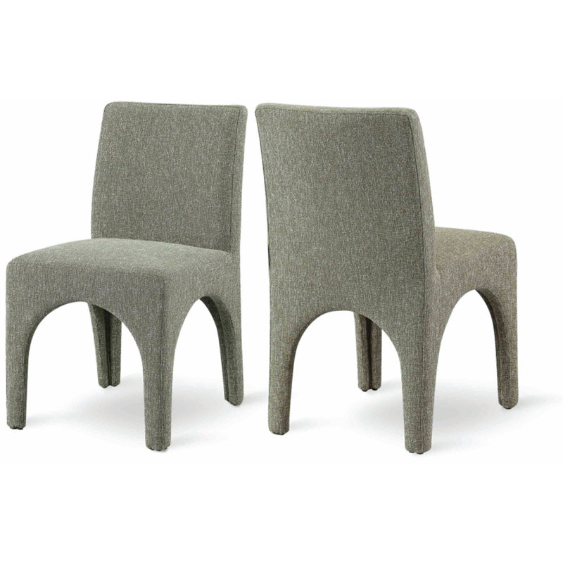 Gramercy Linen Textured Fabric Dining Chair, Green Linen Textured Fabric