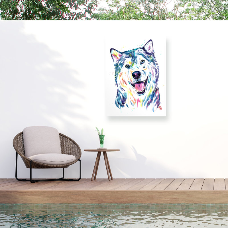 Toile d'extérieur Husky sibérien Lisa Whitehouse, H 35 po x l 47 po