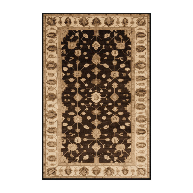 Tapis noir surteint lavable à la machine, Rectangle 2 pi x 3 pi