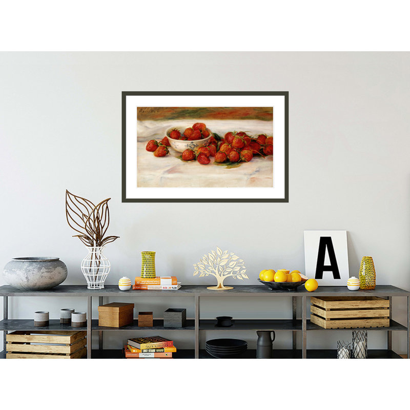 «Strawberries» par Pierre-Auguste Renoir, impression giclée encadrée, H 27,59 po x l 41,5 po