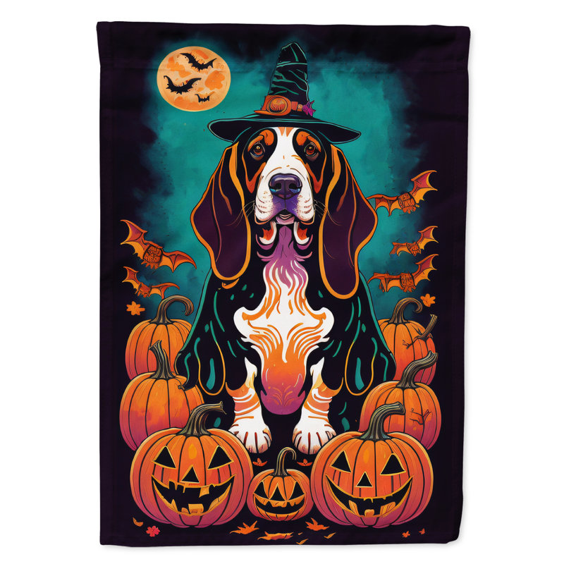 Drapeau de jardin d'Halloween en polyester Jammal, 15,5 po x 11,25 po