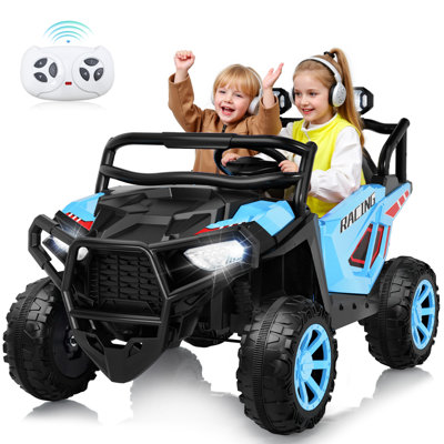 24V Kids Ride-On UTV Car, Switchable 2WD/4WD, Parent Remote Control, 2-Speed Manual Driving, Realistic Off-Road Vehicle For Outdoor Fun