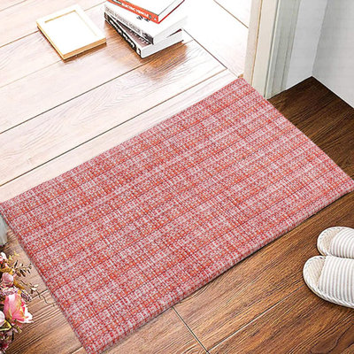 Luxurious Woven Cotton Anti-Fatigue, Non Slip Doormat/Bathroom/Kitchen Mat With Foam Backing – 18'' X 30''