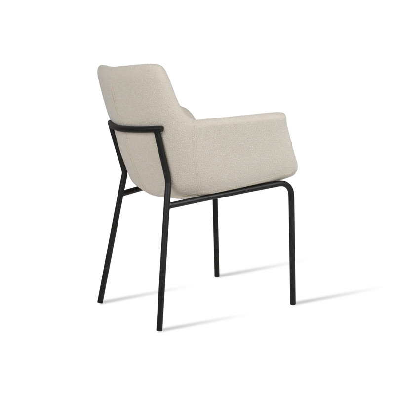 Fauteuil Bottega Harris, Noir, Blanc cassé