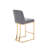 Upholstered Counter Stool With Metal Frame