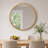Marlowe Gold 36" Dia. Round Beaded Wall Mirror with Iron Metal Frame-1779537560-1795784211