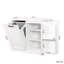 Armoire à linge avec portes et tablette, panier à linge inclinable, style autoportant, tablette réglable, blanc