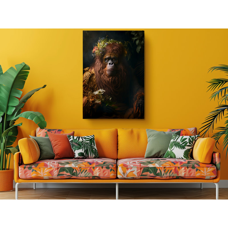 " Kindhearted Monkey ", 60" H x 40" W x 1" D