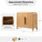 Backlund 36"W 2-Door Modern Natural Storage Oak Wood Cabinet with Adjustable Shelves-959692659