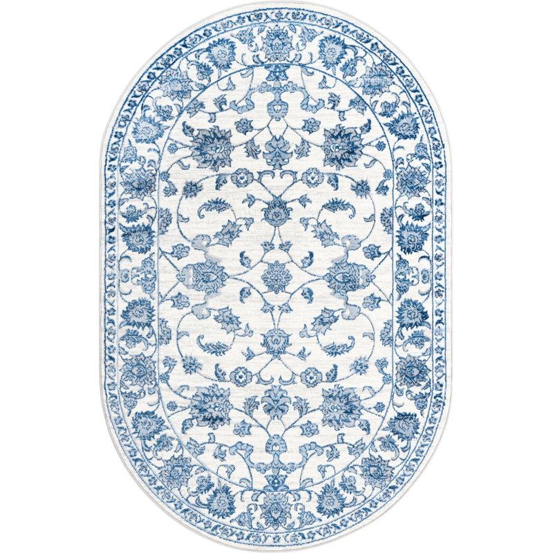 Ermir Oriental Indoor Rug, Oval 5'3" x 8'