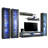 120" Modern Floating Wall Mounted Entertainment Center with 16-Color LED Lighting, High Gloss Finish-1965762501