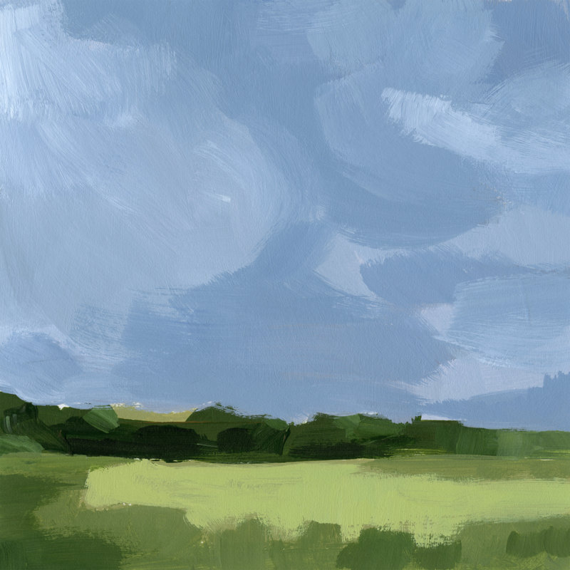 Lush Terrain IX - No Frame Painting on Canvas, 30cm H x 30cm W x 3.8cm D