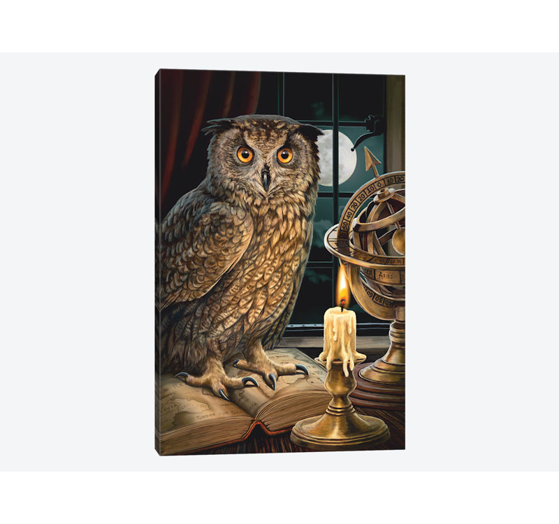 « the astrologer », impression sur toile, H 12 po x l 8 po x P 0,75 po, Toile tendue, Pas de tapis