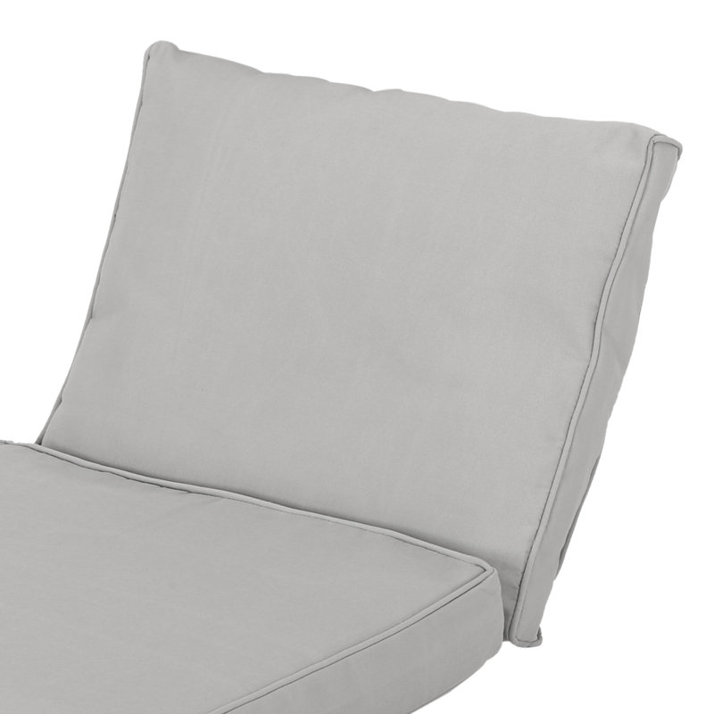 Billy-George Outdoor 3'' Lounge Chair Seat / Back Cushion, Silver