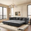 Canapé-lit polyvalent 3-en-1 avec repose-pieds mobile et convertible, idéal pour se prélasser et dormir confortablement-240820623