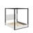 Queen Size Upholstered Canopy Bed Frame With Headboard