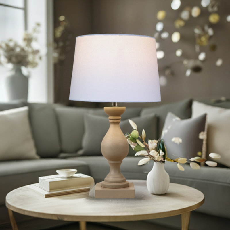 Arriona Metal Table Lamp, Ivory