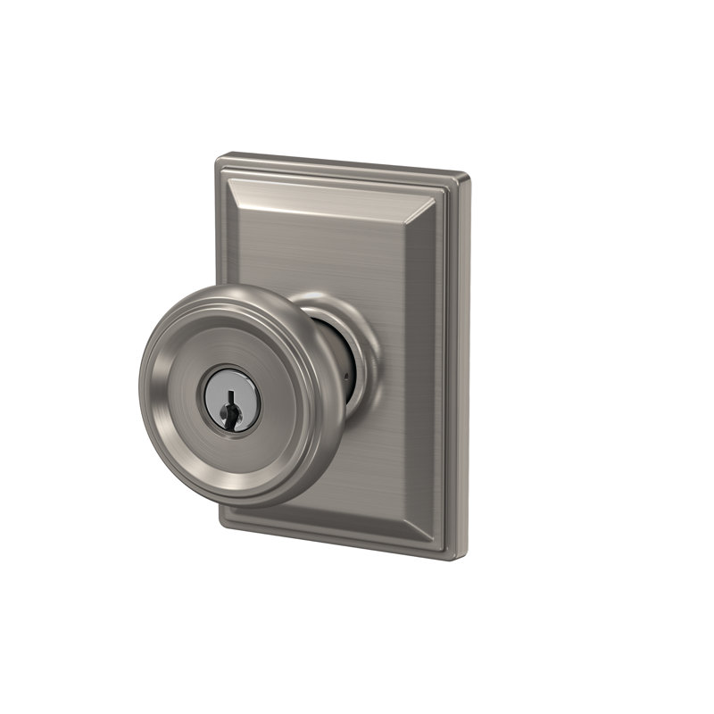 Complete Entry Knob Set with Deadbolt, Satin Nickel