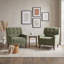 Fauteuils capitonnés en bois de style moderne du milieu du siècle avec pieds fuselés en bois massif-1659932529