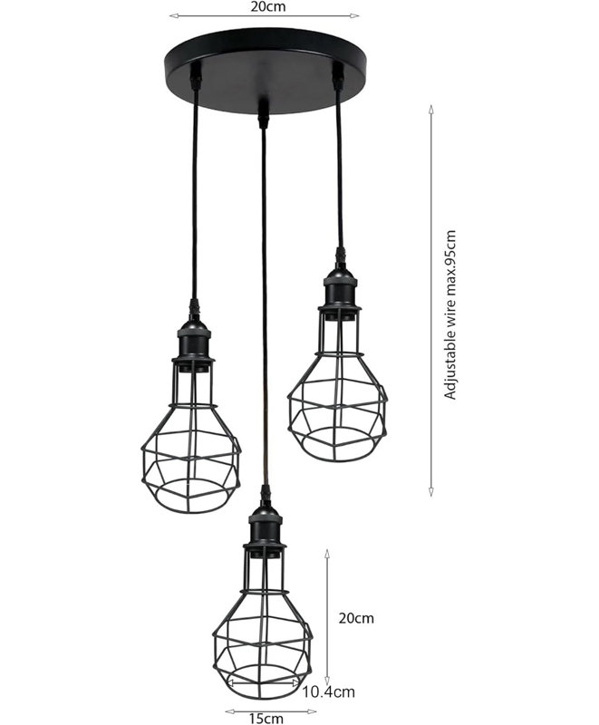 3 - Light White Geometric Pendant, No