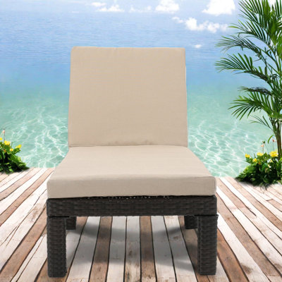 Méridiennes de patio réglables, terrasse moderne en fer rotin