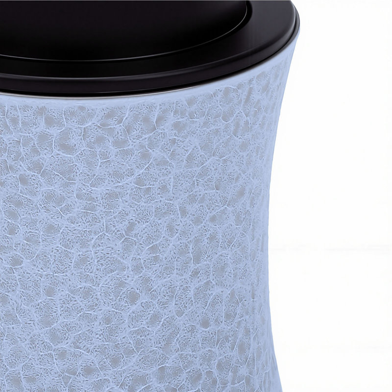 Coupelle à bougie multifonctionnelle de 300 ml en acier inoxydable avec couvercle à pompe moussante, bleu mat, pour décoration.