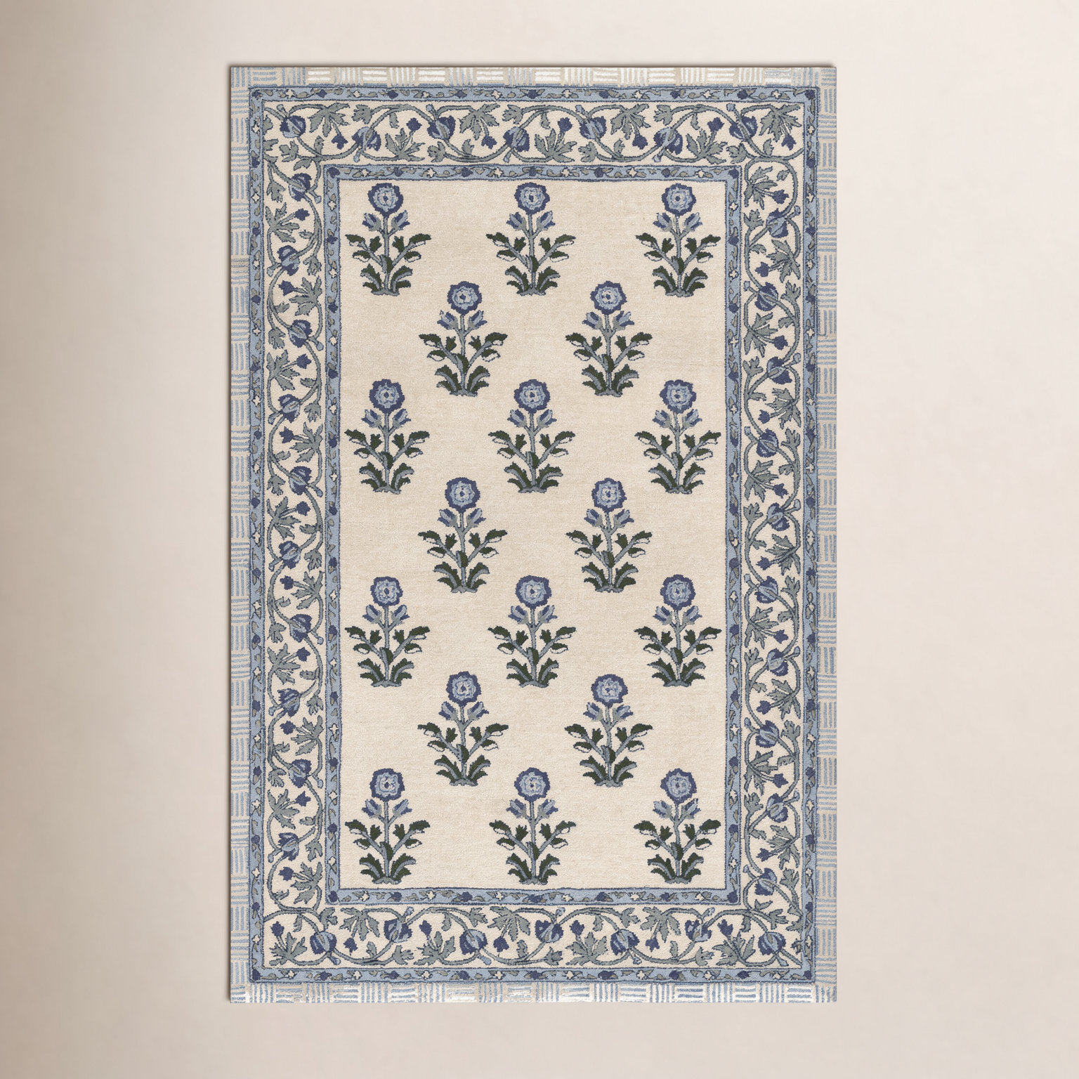 Alice Hand-Tufted Floral Wool Rug, Rectangle 9' x 12'