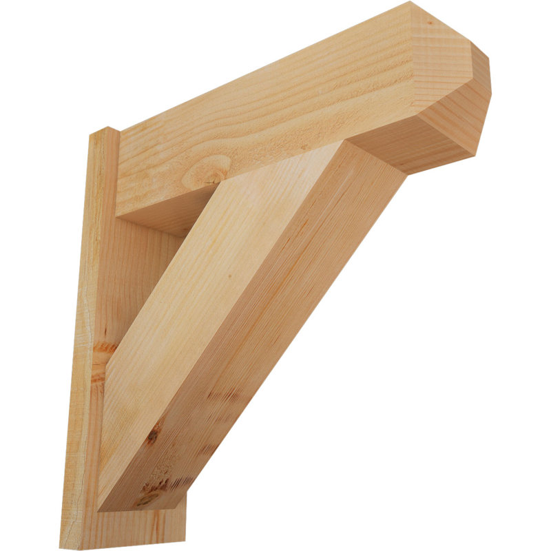 Artisan traditionnel en bois rustique, Sapin Douglas de 8 po (sciage brut), P 26 po x H 26 po