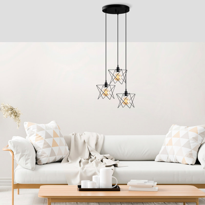 Luminaire suspendu en grappe à 3 lumières