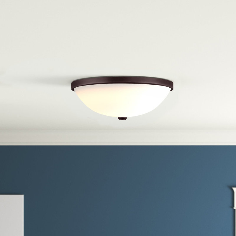 Plafonnier encastré 2 lumières 12,5 po Bookem, Bronze brillant