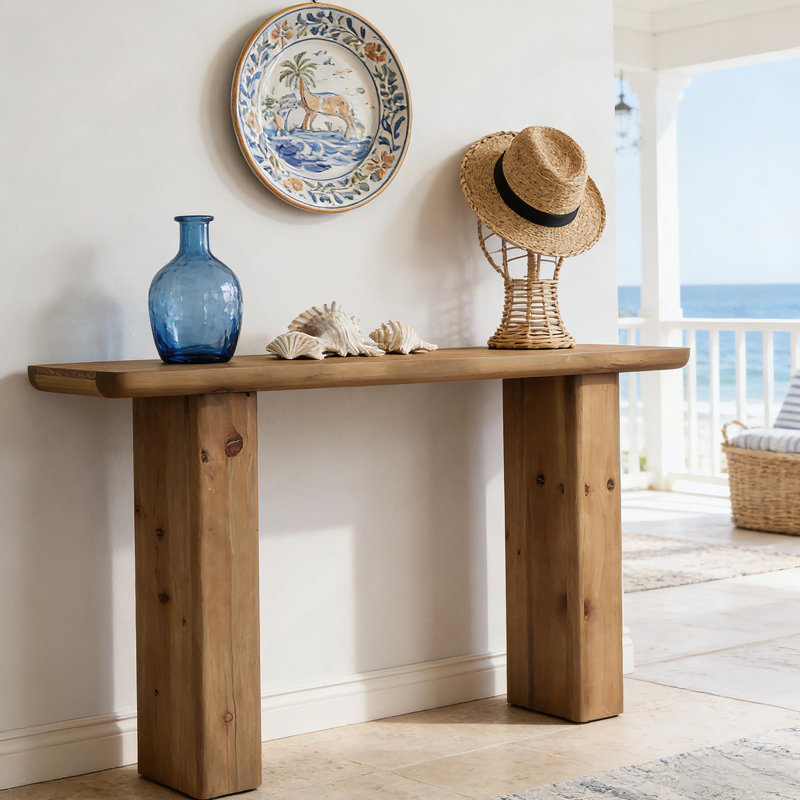 Table de bout, console et canapé uniques, Bois
