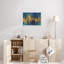 Blue And Gold Abstract Crop by Danhui Nai - Wrapped Canvas Painting-1438246216-1438246208
