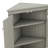 Triangular Corner Cabinet With Adjustable Shelves And Stylish Doors-1207575011