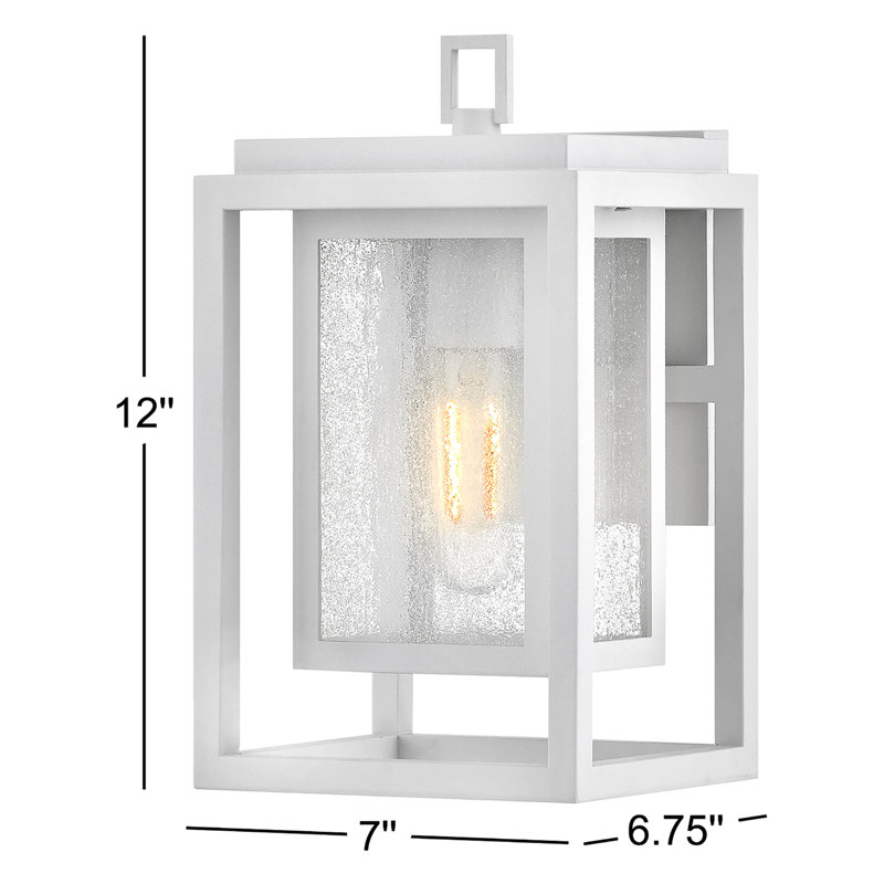 Wall Light, Textured White, 12" H x 7" W x 6.75" D
