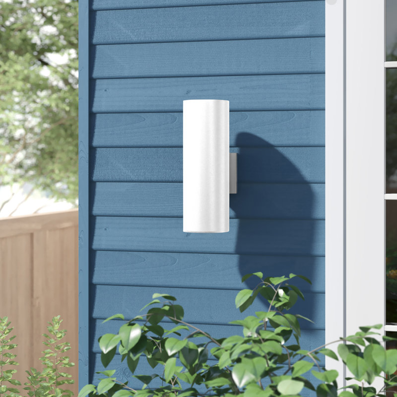 Applique murale d'extérieur à 2 ampoules H 14 po Zinia, Blanc