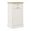 Armoire poubelle de cuisine blanche E1 inclinable avec un tiroir et un compartiment, idéale pour un îlot, bloque les odeurs, peut placer des plantes grasses sur le dessus, prolonge l'îlot de 10 gallons, cadres photo