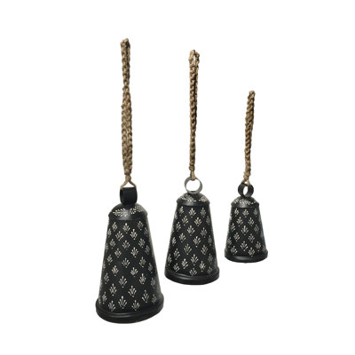 Set of 3 Barneys Bells in Charcoal
