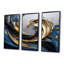 «Evolving Gold Flow» - ensemble d'impressions murales abstraites à encre liquide-1255172280-1255172287