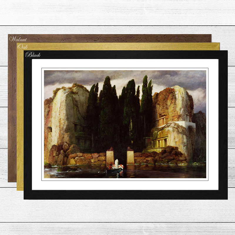 Arnold Bocklin - Single Picture Frame Painting, Walnut