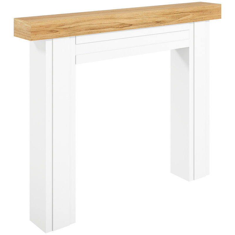 Foyer, autoportant pour foyers électriques, aspect moderne, surface en grain de bois naturel, surface décorative, qualité, stabilité et sécurité, cadre de H 7,1 po x H 40,6 po, cadre, finition, présentation spacieuse,