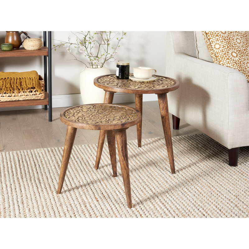 Besmir Solid Wood Nesting Tables