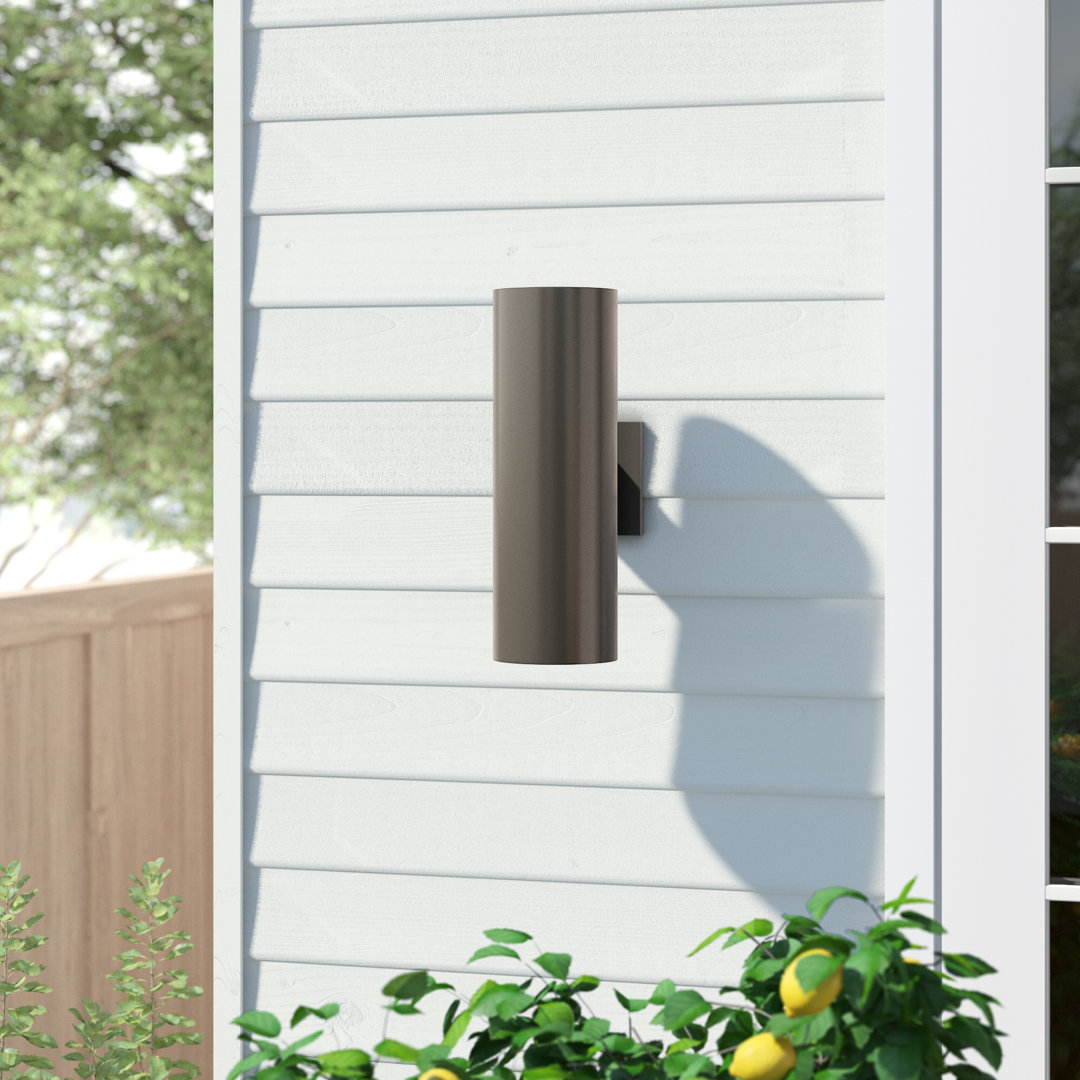 2 - Bulb 14" H Outdoor Armed Sconce Latitude Run® Fixture 