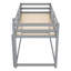 Lit superposé simple au dessus d'un lit double en bois-1163735721