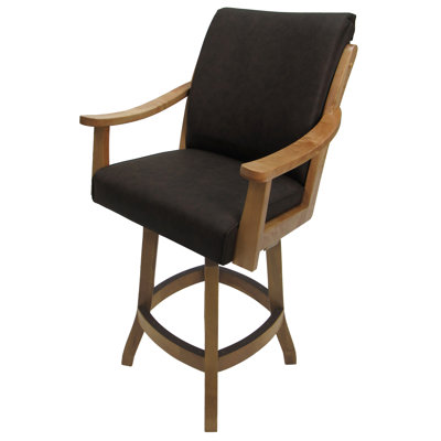 Ashlyn Swivel Wood Counter Stool