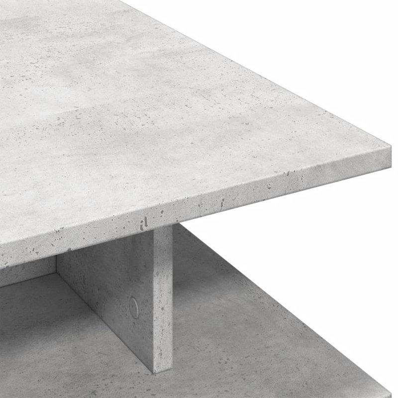  Table basse en bois d'ingénierie gris béton 40,2 x 21,7 x 13,8 po