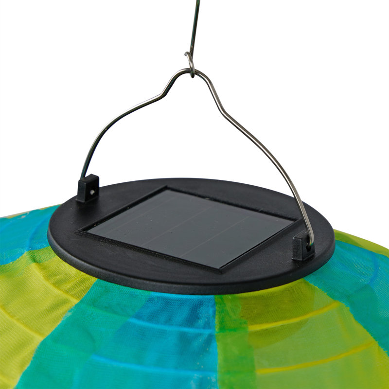 Montgolfière solaire 13 "avec lumières DEL flamme, Jaune