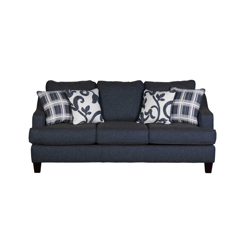 Jacarr Upholstered 89'' Sofa, Truth or Dare Navy