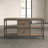 Kemper 2-Drawer TV Stand in Weathered Oak/Antique Silver