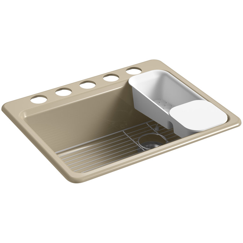 Riverby 27"L x 22"W Kitchen Sink, Mexican Sand